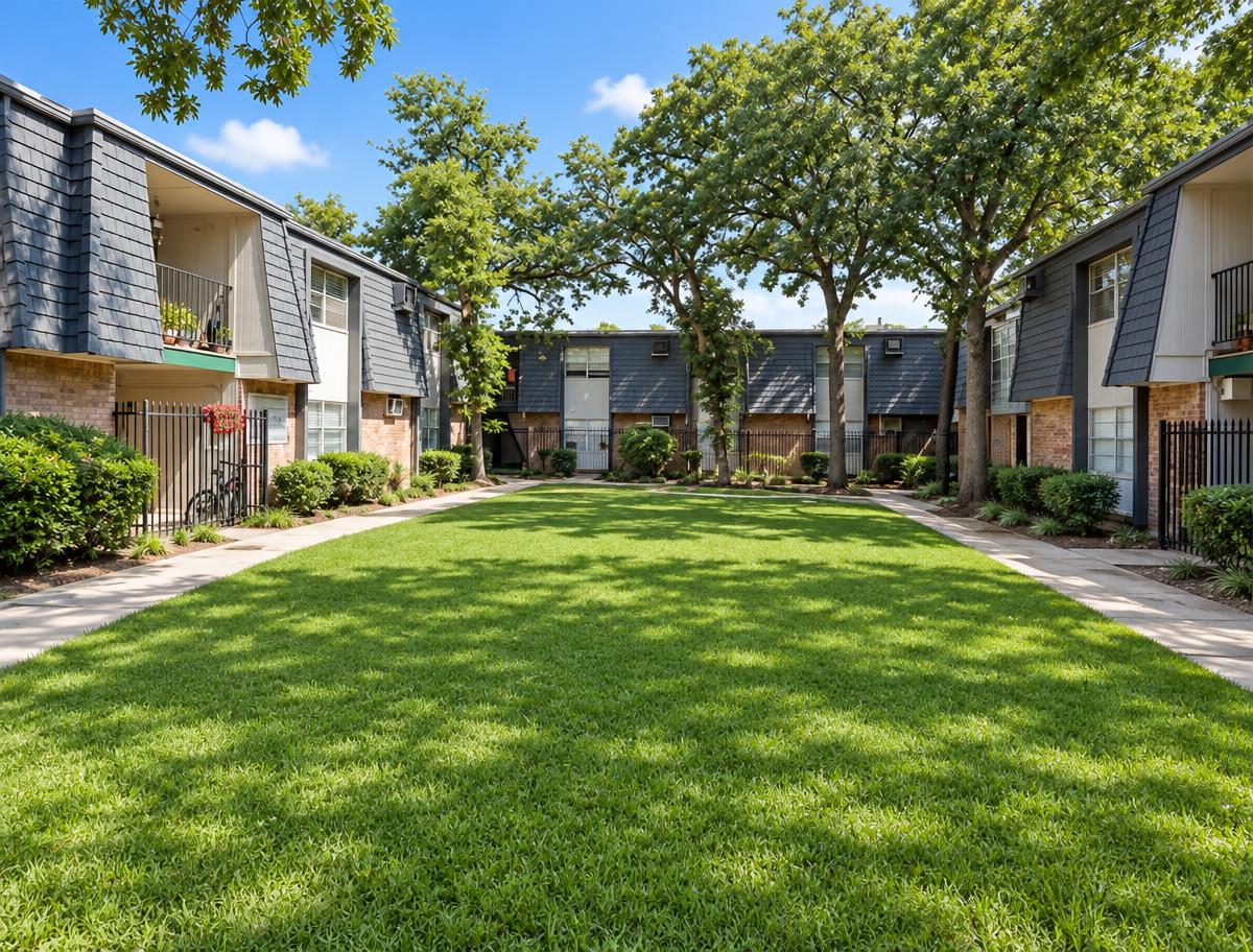 Landscaped courtyard